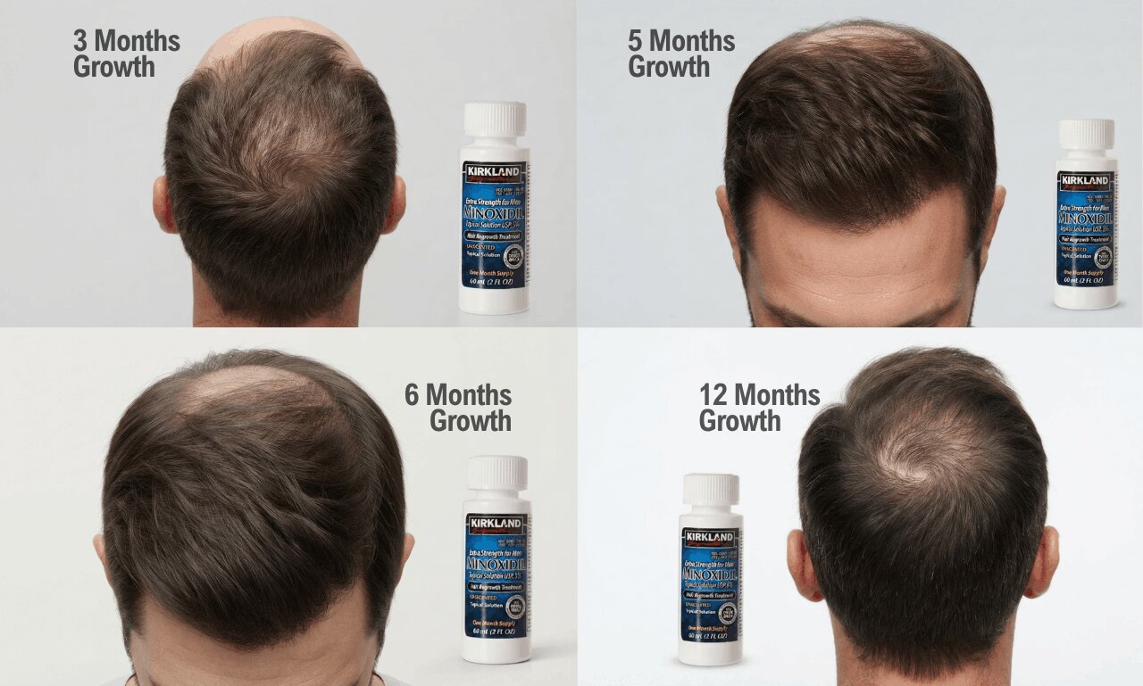 Kickland Minoxidil After 6 Months Hair Growth Results
